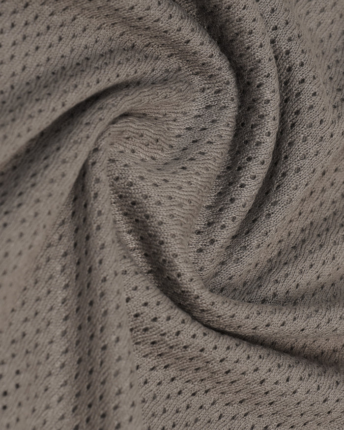 Polo Brown Textured T-Shirt - Mesh