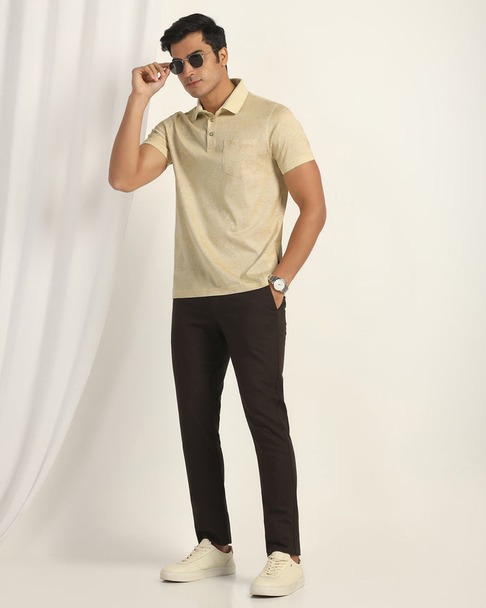 Polo Light Yellow Printed T-Shirt - trip