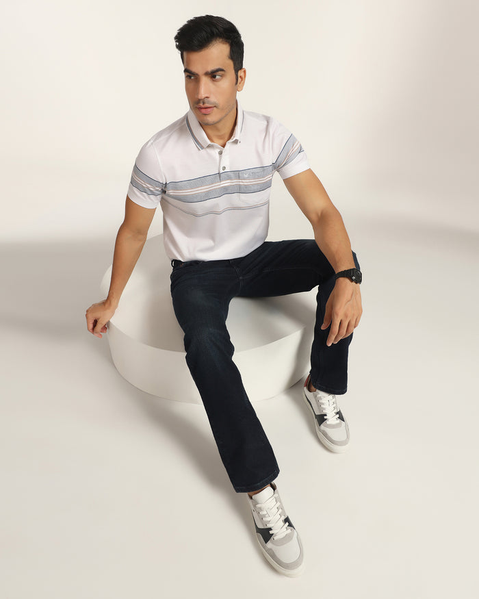 Polo White Stripe T-Shirt - Cetus