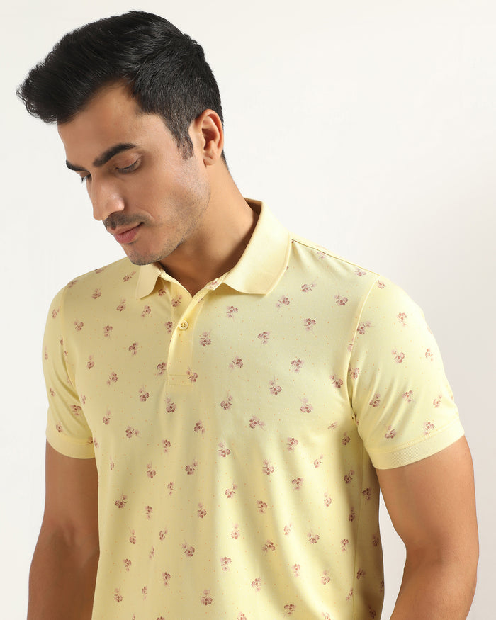 Polo Yellow Printed T-Shirt - Sonic