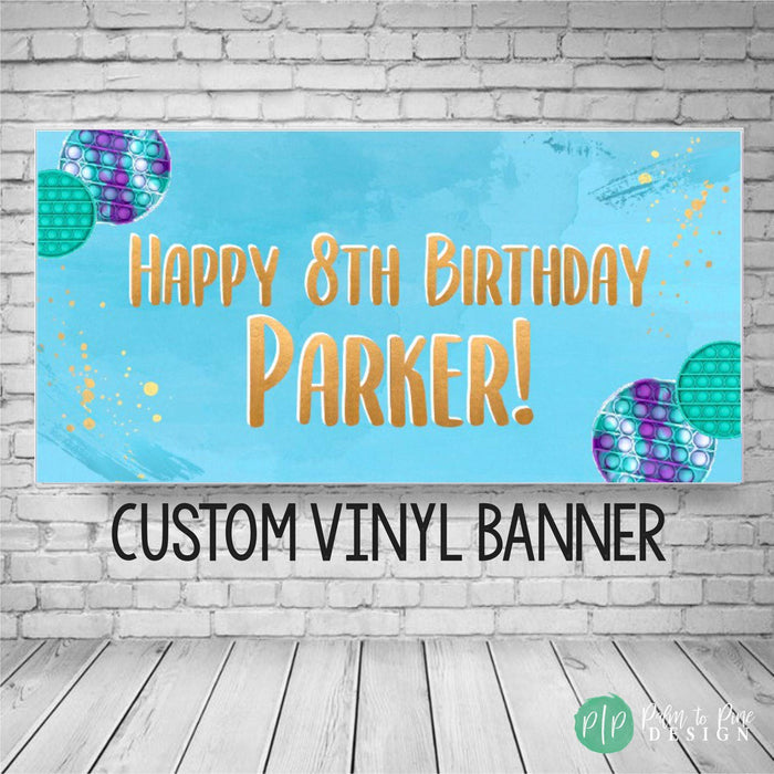 Pop It Birthday Banner