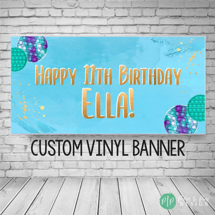 Pop It Birthday Banner