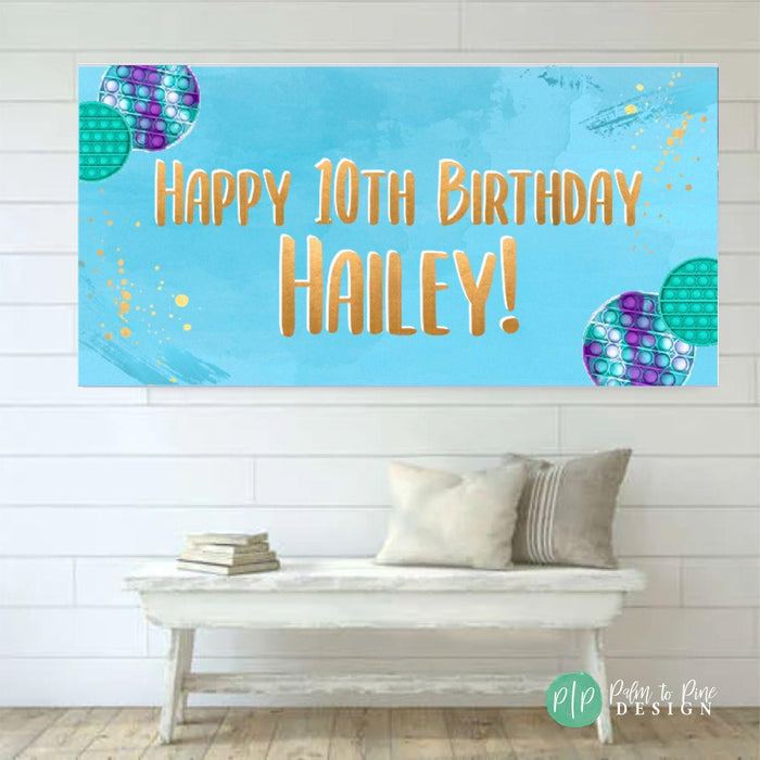 Pop It Birthday Banner