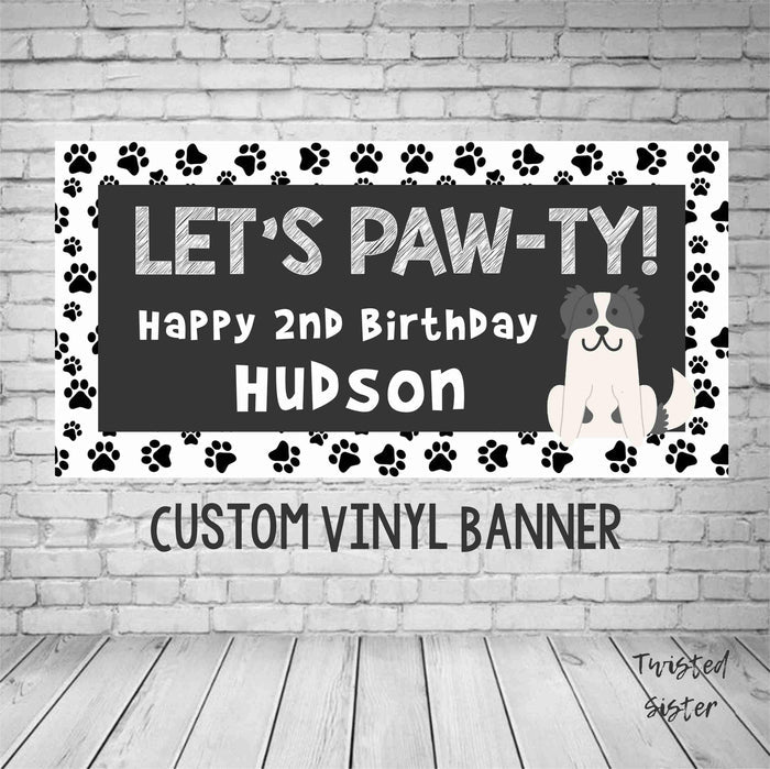 Puppy Birthday Banner