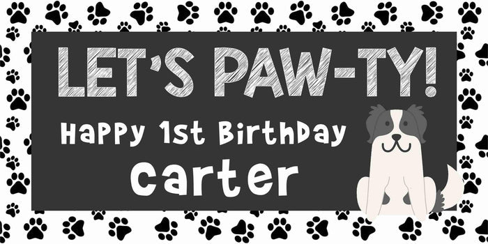 Puppy Birthday Banner