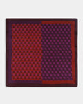 Purple Printed 100% Silk Pocket Square - Aloha