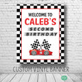 Racecar Birthday Party Backdrop