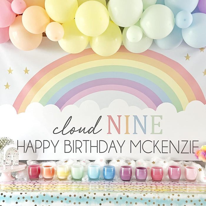 cloud nine birthday banner for tween girl