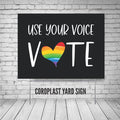 Rainbow Heart Vote Yard Sign