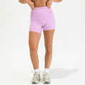Lilac Blush Rep Short 5" - No Front Seam - High Rise by FLEO - 1