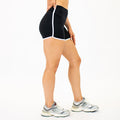 Black/White Retro Spandex Shorts -5