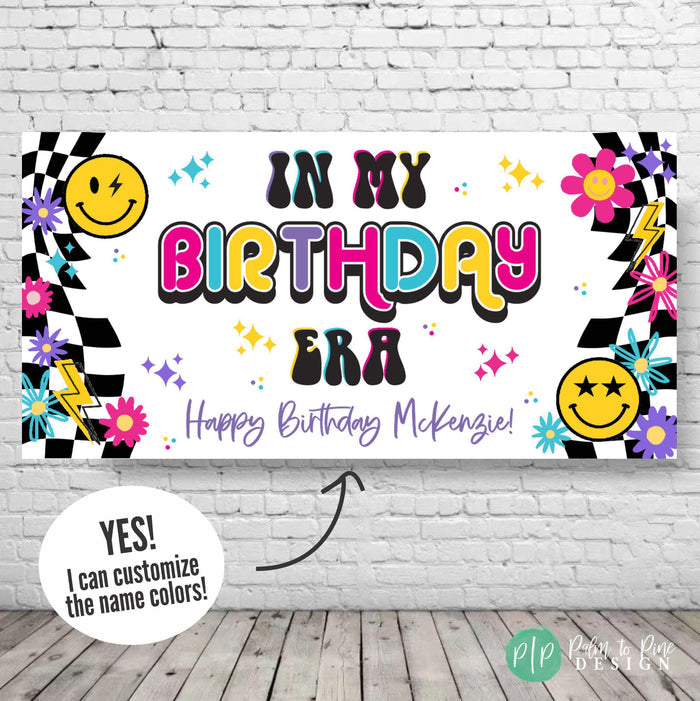 birthday era girls personalized birthday banner