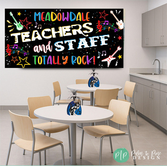 teacher appreciation school teachers and staff totally rock sign