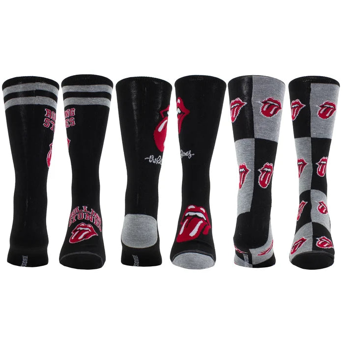 Rolling Stones Guitar Tin 3-Pack Socks