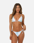 Rose Parade Tri  Top - Aquamarine