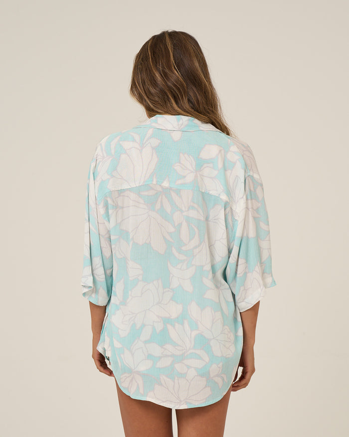 Rose Parade Tunic - Aquamarine