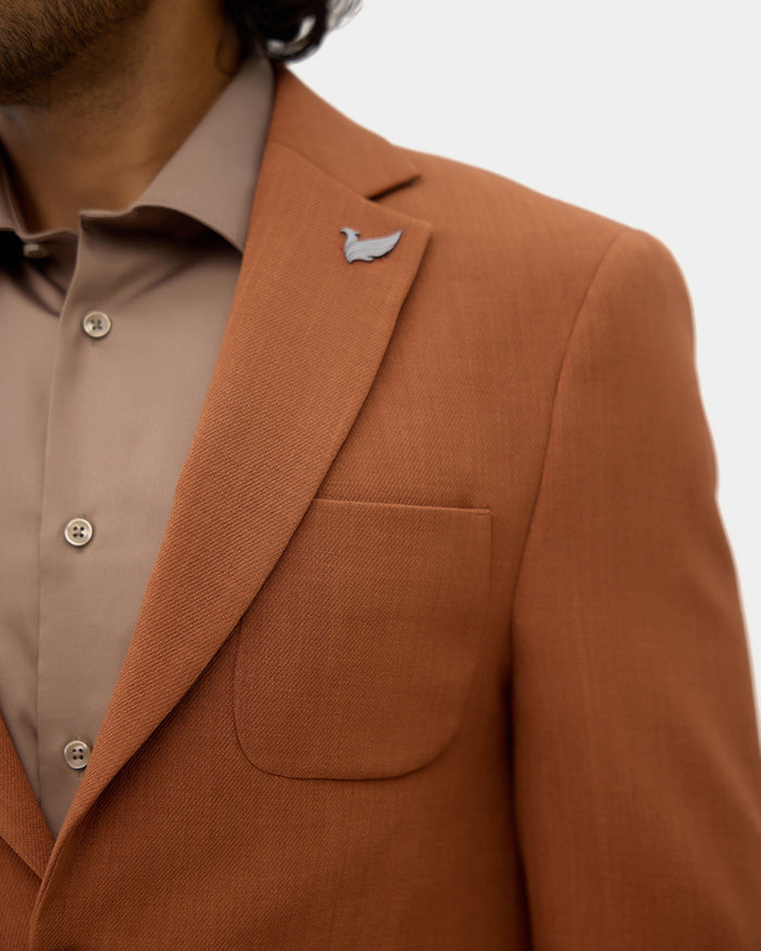 Rust Solid Blazer - Rafferty