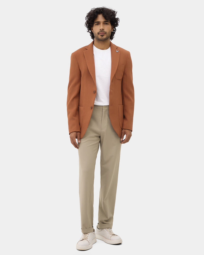 Rust Solid Blazer - Rafferty