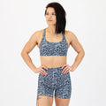 Ash Leopard Sage Racerback Sports Bra - Medium Support by FLEO - 1