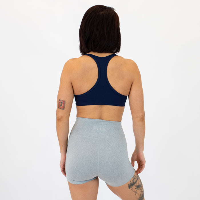 Classic Navy Sage Racerback Sports Bra - Medium Support by FLEO - 2