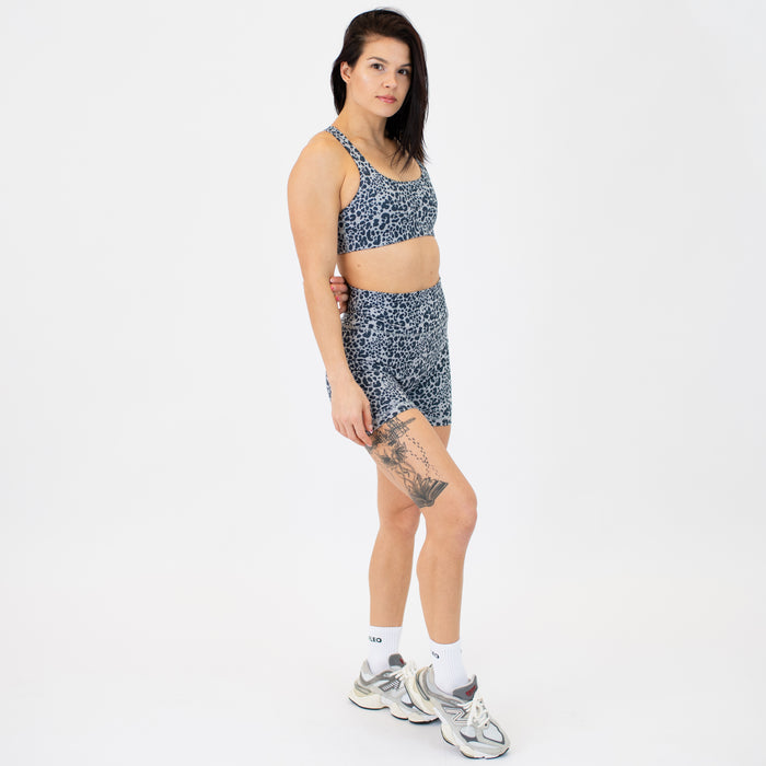 Ash Leopard Sage Racerback Sports Bra - Medium Support by FLEO - 3