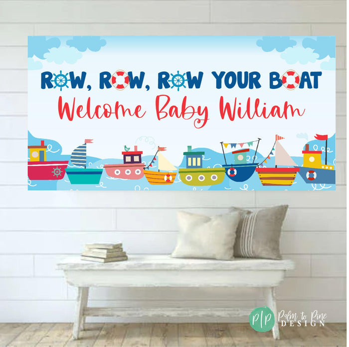 Sailboat Baby Shower Banner