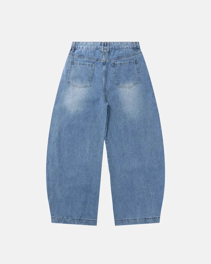 Script Graphic Barrel Jeans | Inflation Streetwear