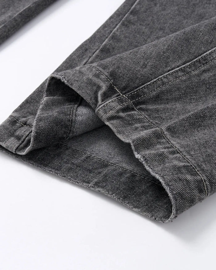 Script Graphic Washed Barrel Jeans | Inflation Streetwear
