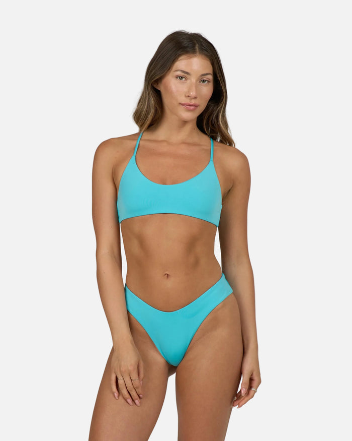 Seafarer Solids Bralette Top - Turquoise