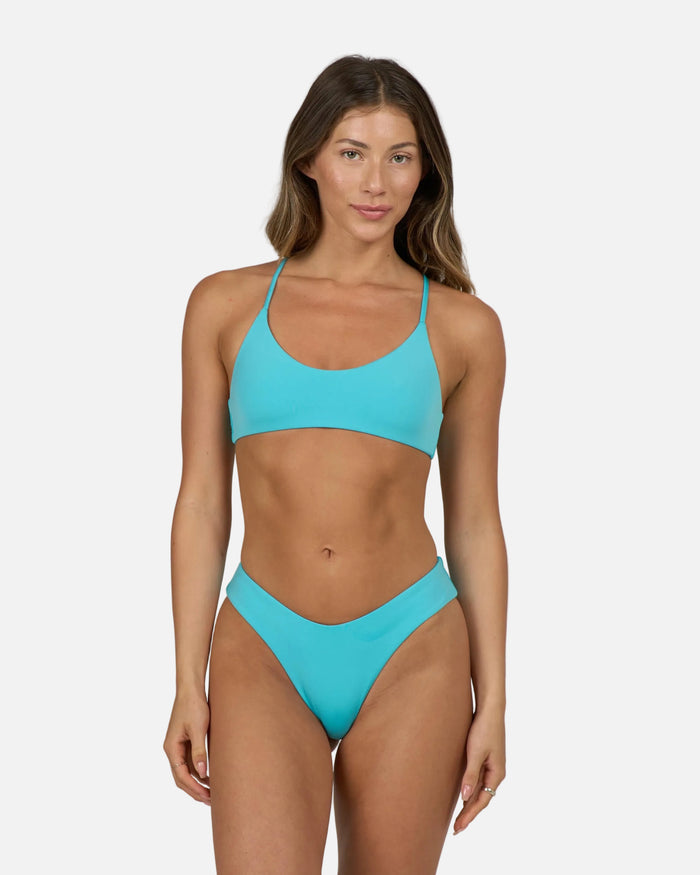 Seafarer Solids Bralette Top - Turquoise