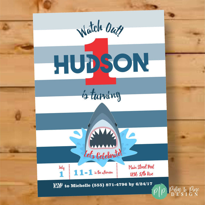 Shark Birthday Invitation