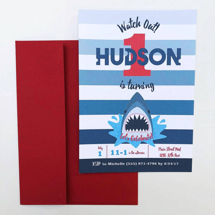 Shark Birthday Invitation