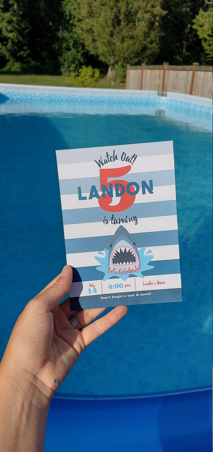 Shark Birthday Invitation