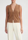 Shrunken Button Vest (Mink)
