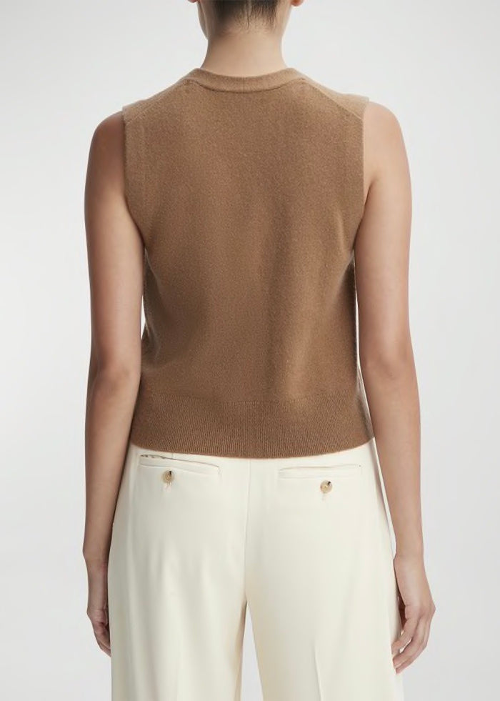 Shrunken Button Vest (Mink)
