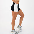 Black + White Sideline Short 5" - No Front Seam - High Rise by FLEO - 1