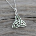 Silver Connemara Marble Trinity Necklace