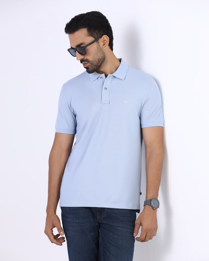 Sky Blue Must Haves Solid Polo - Yukii