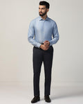 Slim Comfort B-95 Formal Charcoal Textured Trouser - Tesla