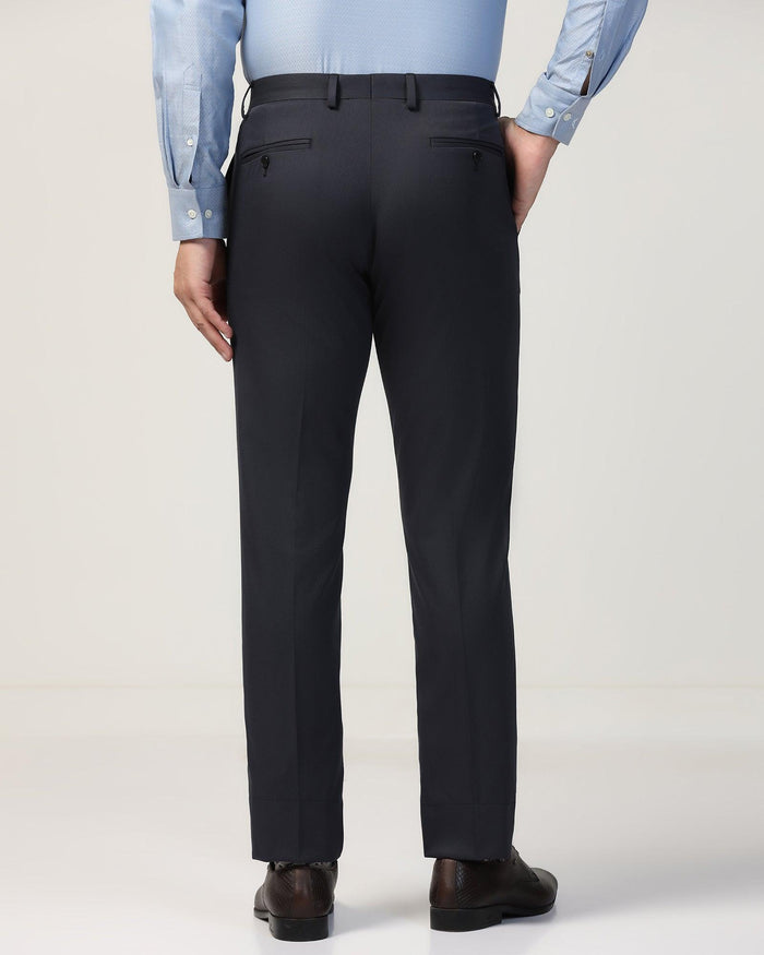 Slim Comfort B-95 Formal Charcoal Textured Trouser - Tesla