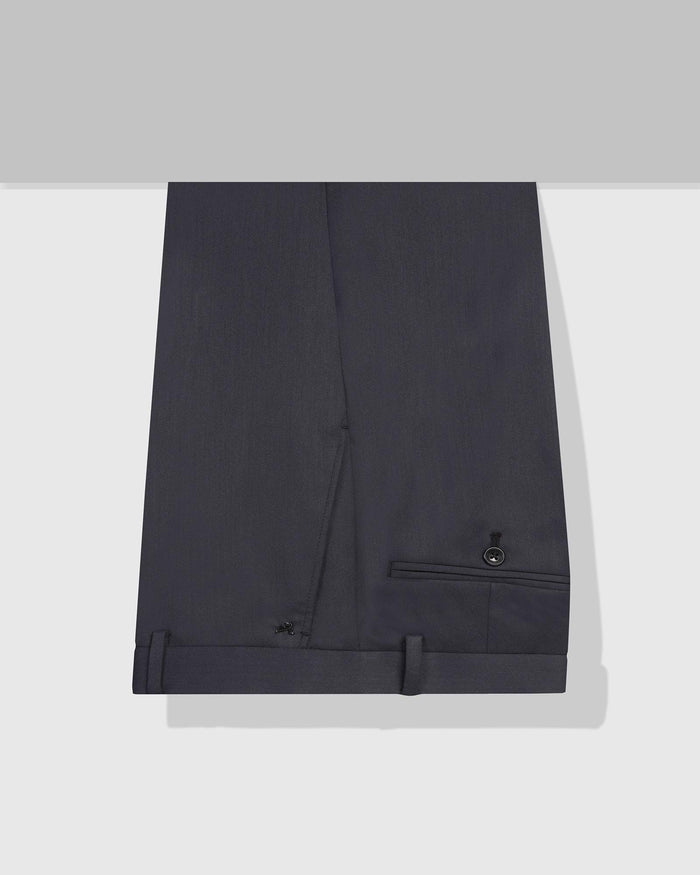 Slim Comfort B-95 Formal Charcoal Textured Trouser - Tesla