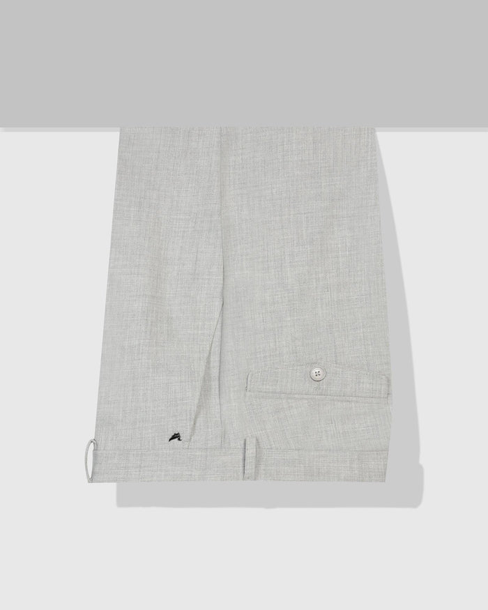 Slim Fit B-91 Formal Light Grey Solid Trouser - Jonny