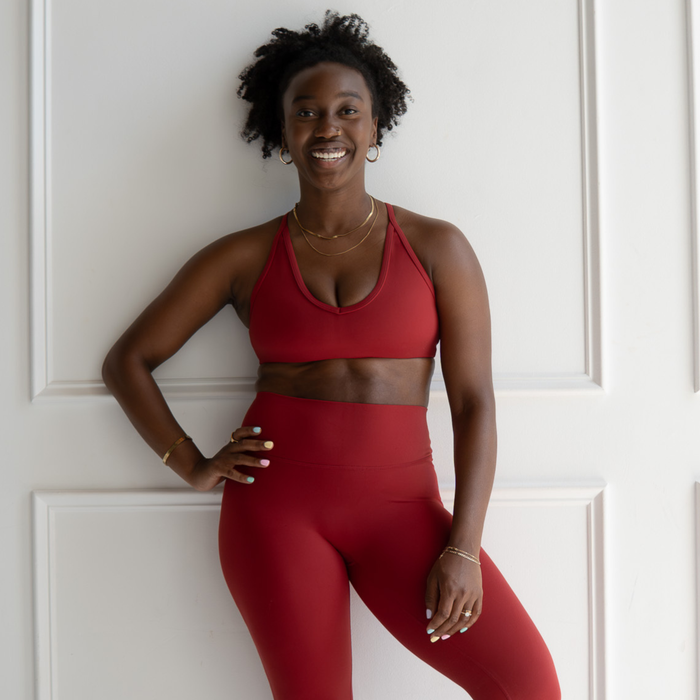 Crimson SmoothSculpt Raven Sports Bra - Light Support by FLEO - 1