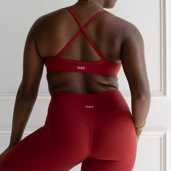 Crimson SmoothSculpt Raven Sports Bra - Light Support by FLEO - 2