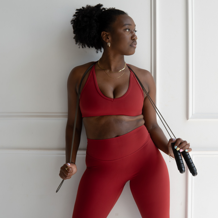 Crimson SmoothSculpt Raven Sports Bra - Light Support by FLEO - 4
