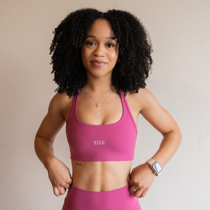 Magenta Haze SmoothSculpt Sage Racerback Sports Bra by FLEO - 5