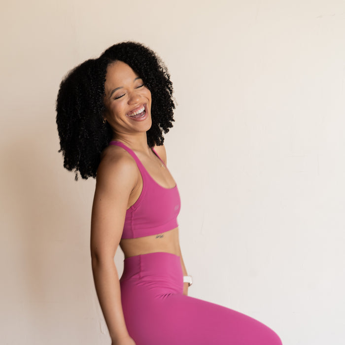 Magenta Haze SmoothSculpt Sage Racerback Sports Bra by FLEO - 7