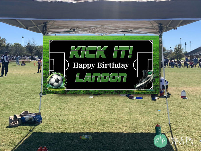 Soccer Birthday Vinyl Banner