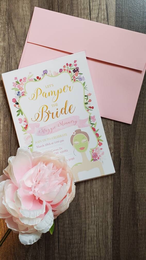 Spa Day Baby Shower Invitation