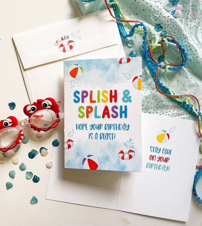 Splish Splash Birthday Card for Kids